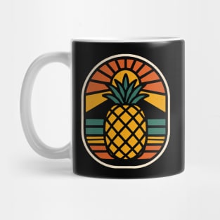 Retro  Pineapple Badge Mug